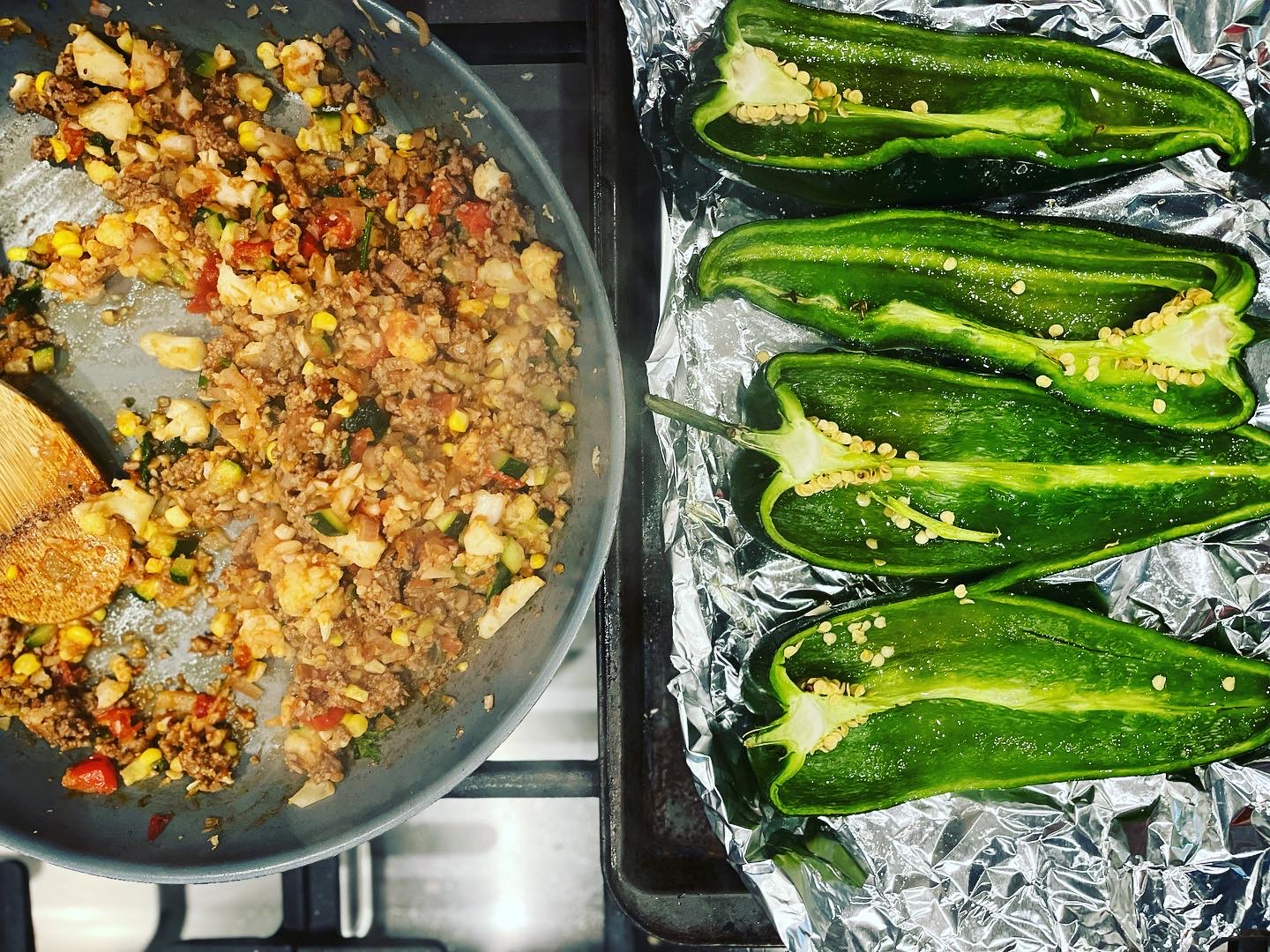 Stuffed Poblano Peppers