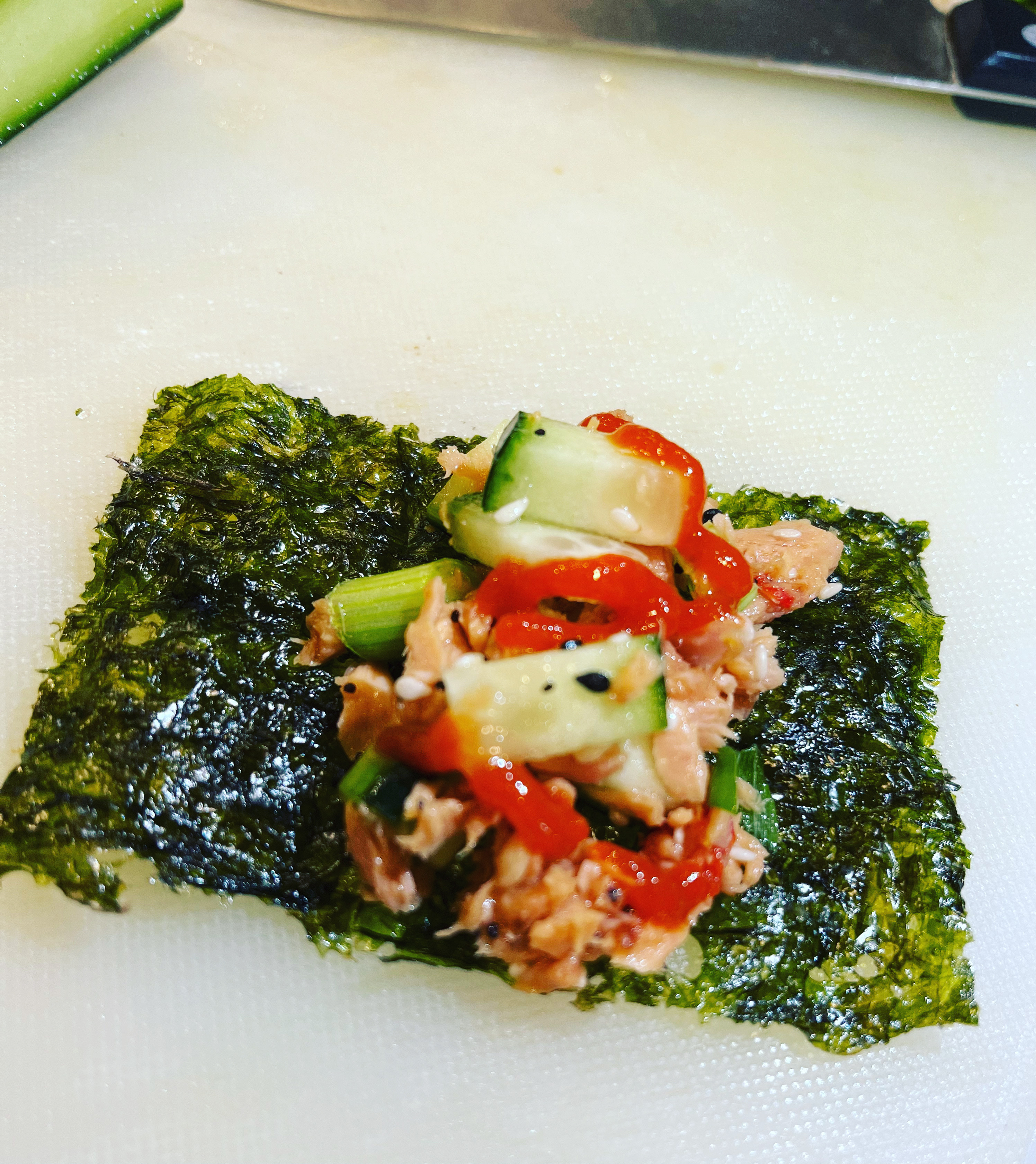 Thai Tuna Salad on Seaweed